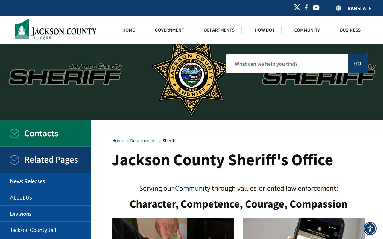 Jackson County Court records sheriff and jail information